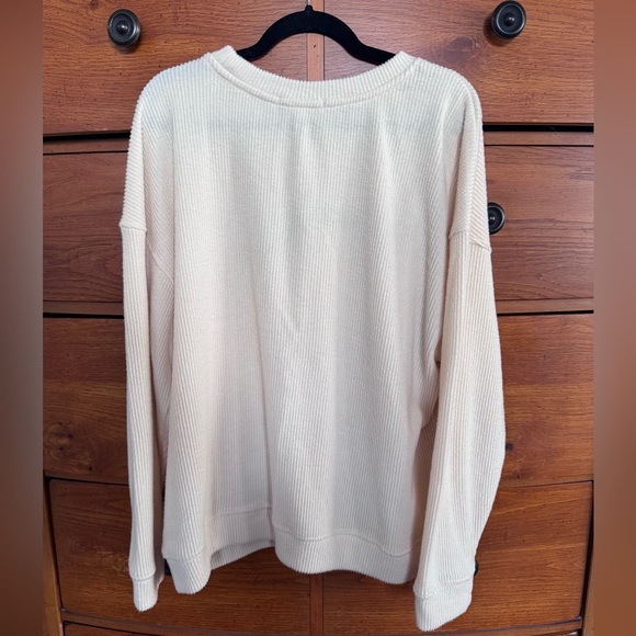 Wear by Erin Andrews Cowboys Beige Ribbed Sweater - Picture 2 of 5